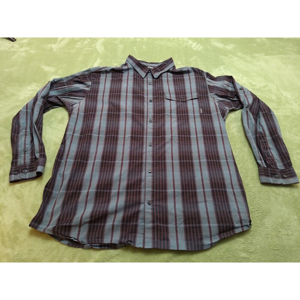 Columbia Omni Mens Long Sleeve Size XL Plaid Vented Button Up